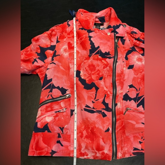 INC International Concepts Pink and Black Moto Linen Jacket - Picture 11 of 12